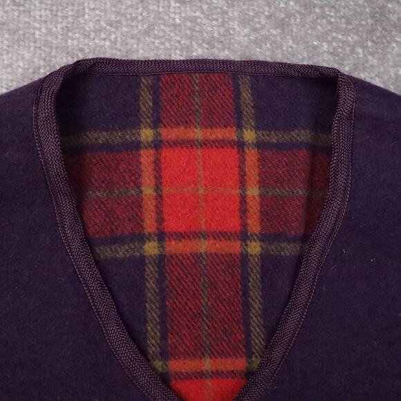 VTG Womens Fleece Button Down Small Purple Sleeveless Sweater Vest - Picture 8 of 10